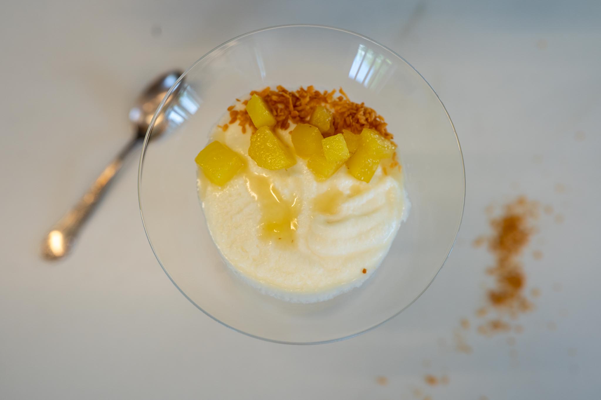 White Chocolate Mousse with Piña Colada