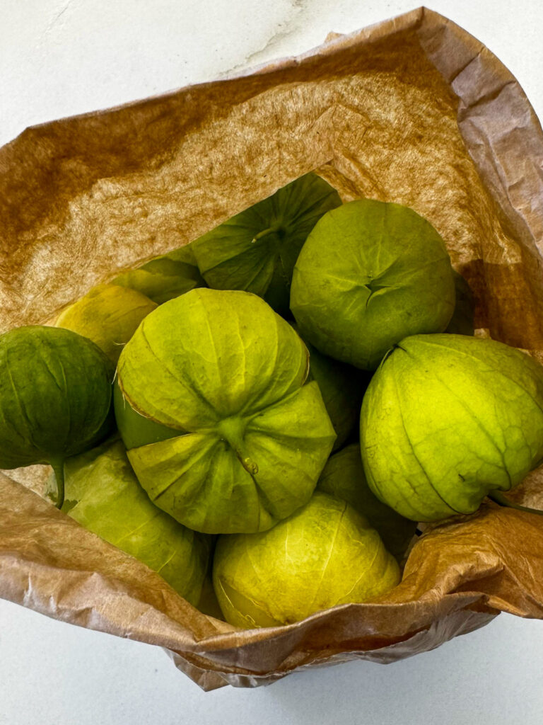 fresh tomatillos.